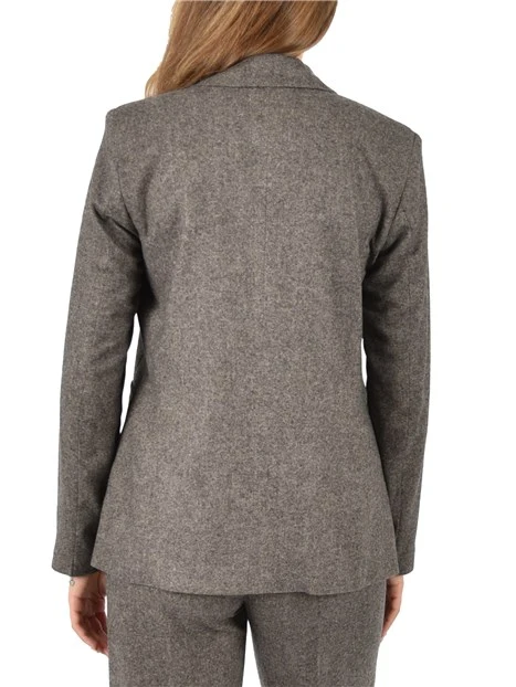 BLAZER IN FLANELLA DOPPIOPETTO DONNA MARRONE