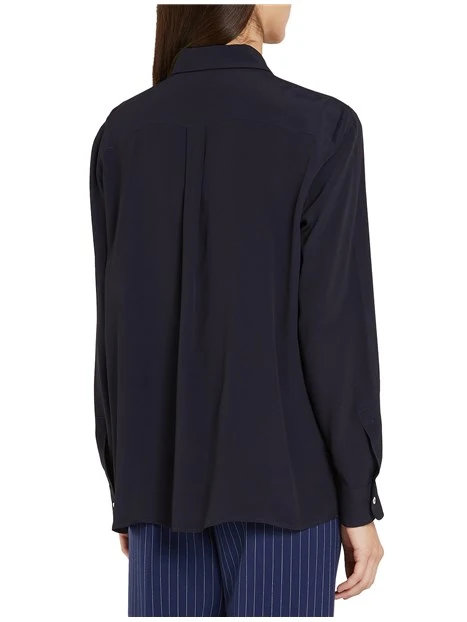 CAMICIA A MANICA LUNGA CALABRA DONNA BLU
