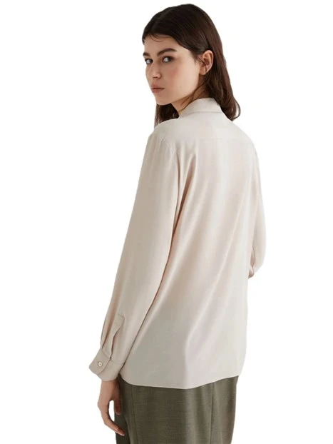 CAMICIA CABIRIA IN MISTO SETA DONNA BIANCO