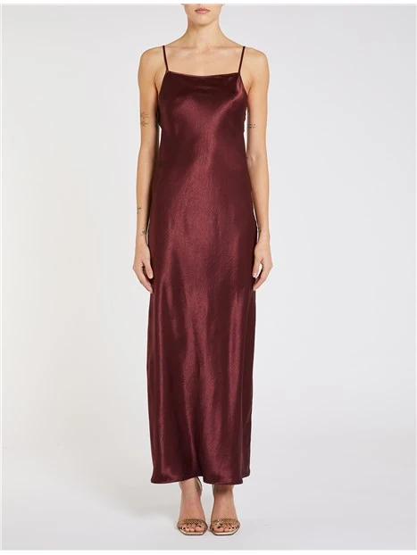 VESTITO LUNGO CON BLUSA TAMIA DONNA BORDEAUX