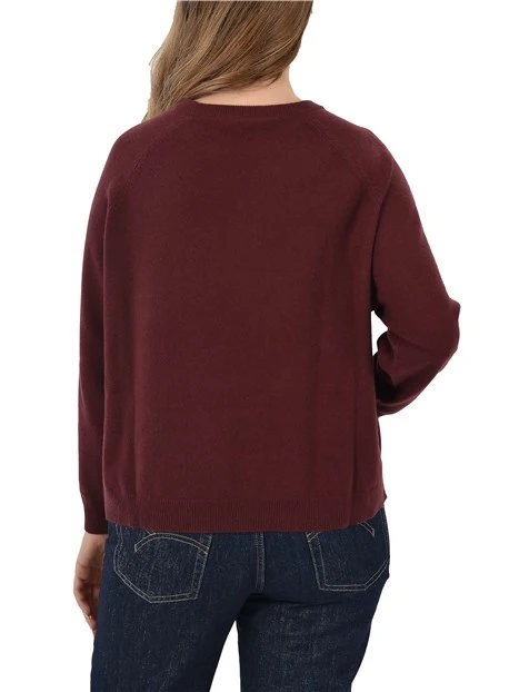 MAGLIA GIROCOLLO IN CASHMERE BORDI RIFINITI DONNA