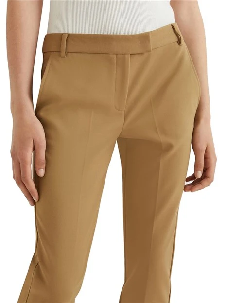 PANTALONI IN MISTO VISCOSA FLORIA DONNA OLIVA