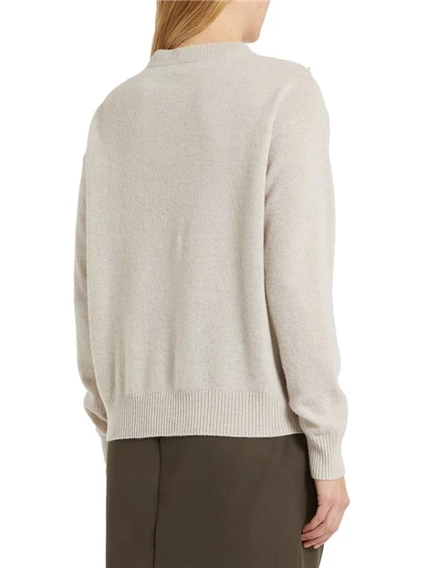 MAGLIA GIROCOLLO IN LANA MISTO CASHMERE MOIRA DONNA BEIGE