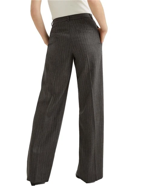 PANTALONI CHINO CON PASSANTI IN VITA DONNA MARRONE