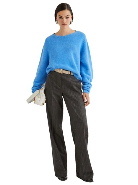PANTALONI CHINO CON PASSANTI IN VITA DONNA MARRONE