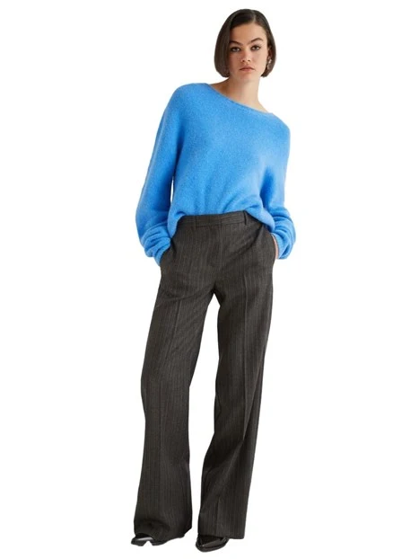 PANTALONI CHINO CON PASSANTI IN VITA DONNA MARRONE