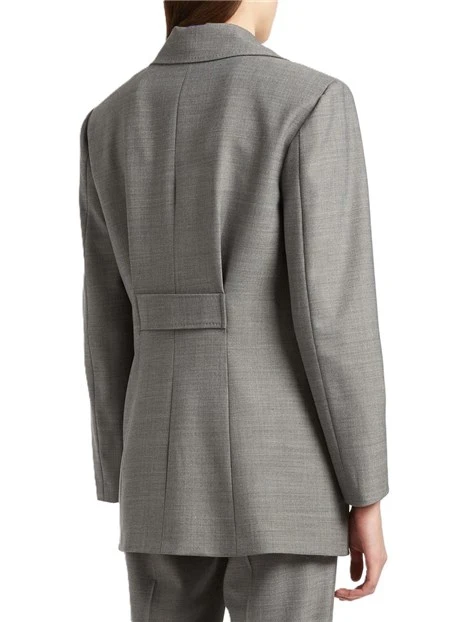 GIACCA BLAZER MONOPETTO IN MISTO LANA DONNA GRIGIO
