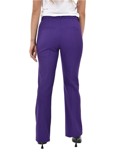 PANTALONA A PALAZZO CON PIEGA DONNA VIOLA