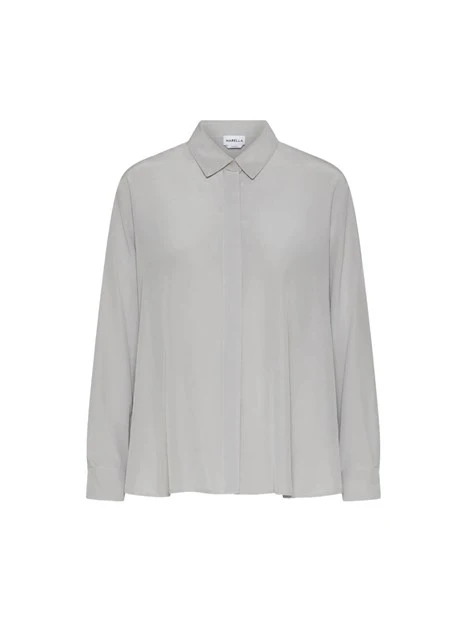 CAMICIA IN SETA CON SPACCHETTI LATERALI DONNA GRIGIO