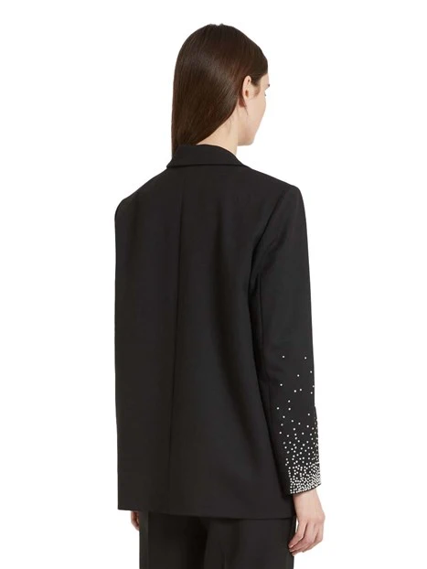 BLAZER CON CRISTALLI APPLICATI DONNA NERO