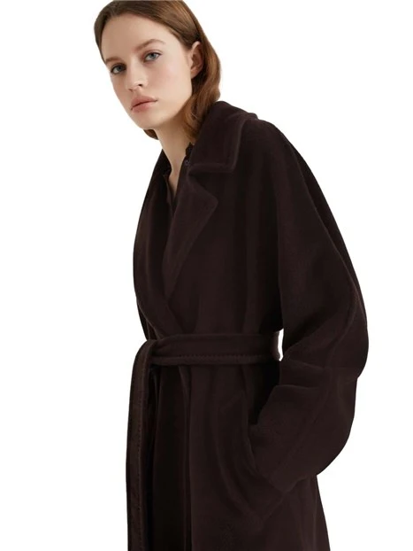 CAPPOTTO LUNGO CON TASCHE DIAGONALI DONNA MARRONE