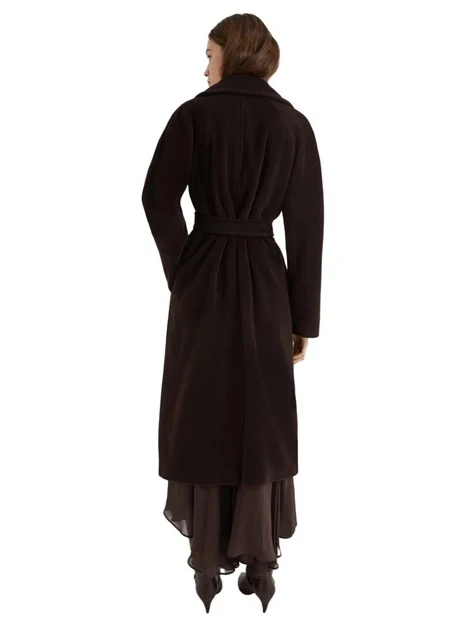 CAPPOTTO LUNGO CON TASCHE DIAGONALI DONNA MARRONE