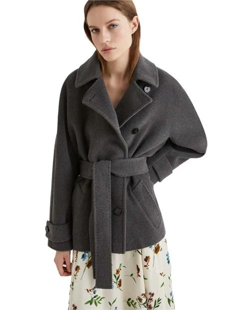 CAPPOTTO CORTO IN LANA VERGINE DOPPIO PETTO DONNA GIRGIO