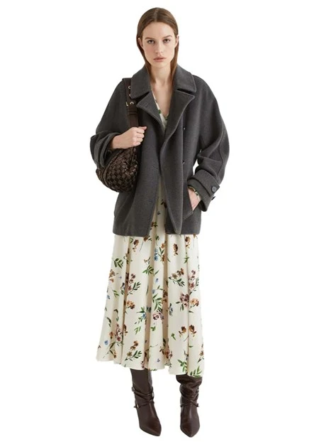 CAPPOTTO CORTO IN LANA VERGINE DOPPIO PETTO DONNA GIRGIO