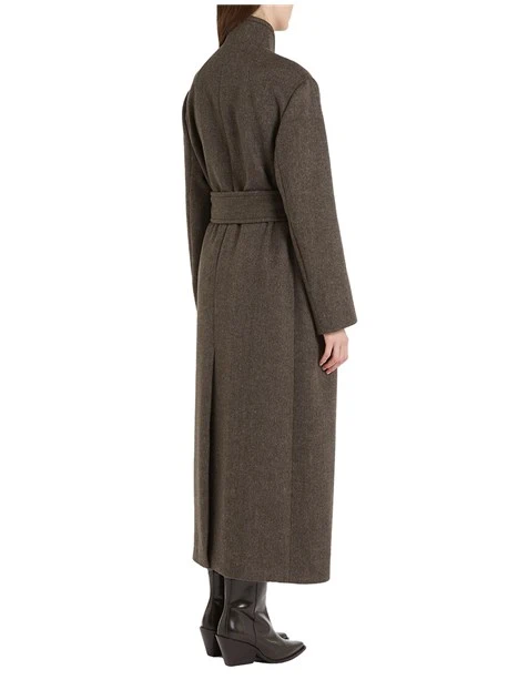 CAPPOTTO LUNGO IN LANA GIOSTRO DONNA MARRONE