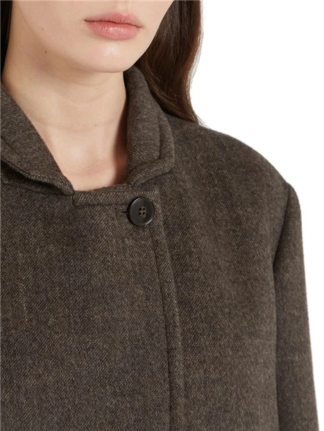 CAPPOTTO LUNGO IN LANA GIOSTRO DONNA MARRONE