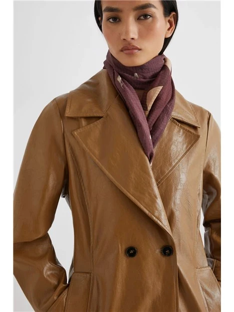 STOLA IN PURA SETA CON STAMPA FLOREALE  DONNA BORDEAUX