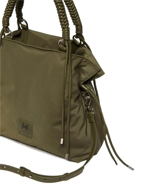 BORSA A MANO IN TESSUTO TECNICO DONNA VERDE
