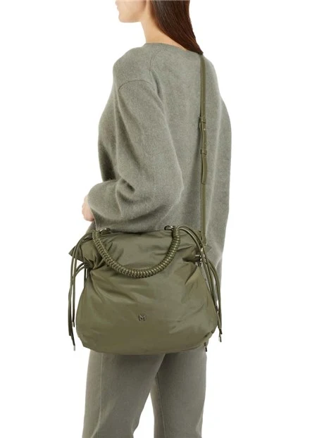 BORSA A MANO IN TESSUTO TECNICO DONNA VERDE
