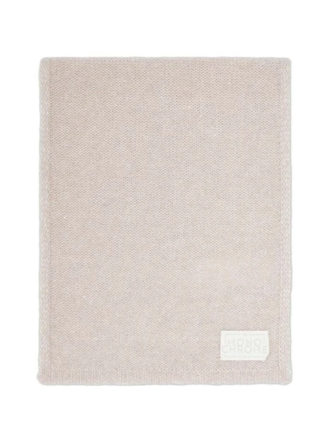 SCIARPA IN MISTO LANA CASHMERE CON MICRO PAILLETTE DONNA BIANCO