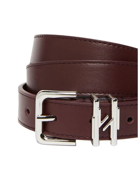 CINTURA IN PELLE CON PASSANTE DONNA BORDEAUX