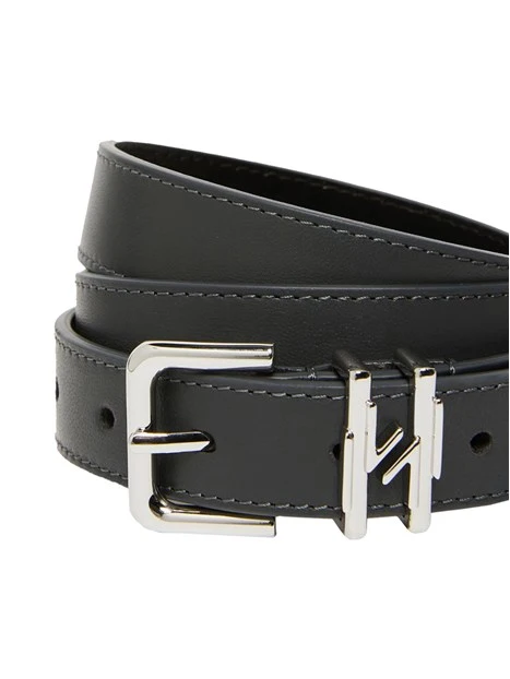 CINTURA IN PELLE CON PASSANTE DONNA ANTRACITE