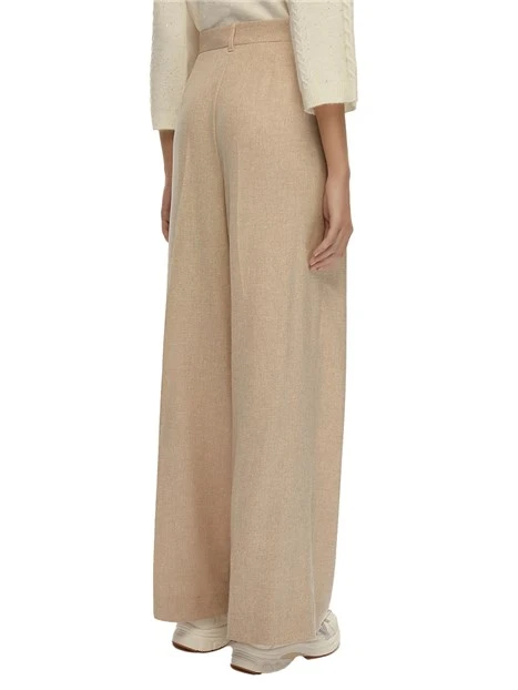 PANTALONE IN FLANELLA ODILIA DONNA BEIGE