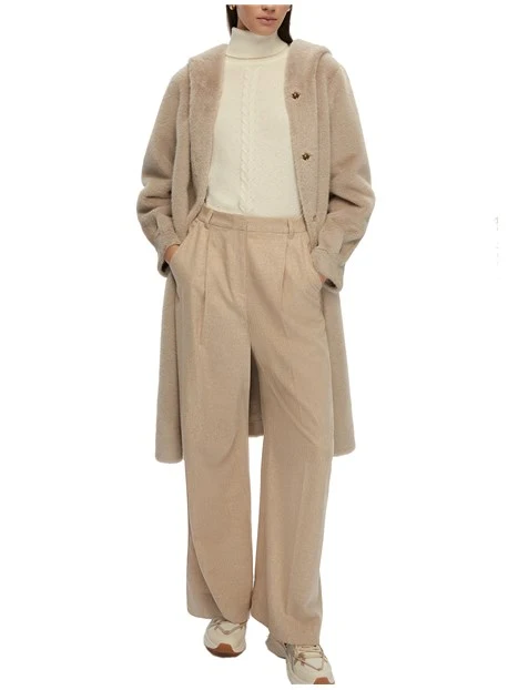 PANTALONE IN FLANELLA ODILIA DONNA BEIGE
