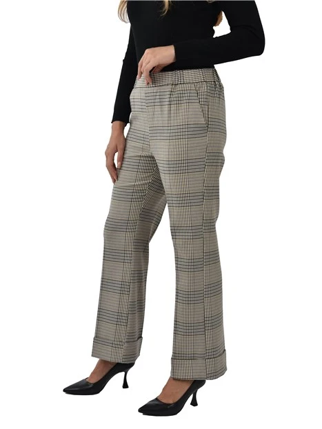 PANTALONI ZAMPA TINTO FILO DONNA NERO