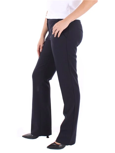 PANTALONE CHINO CON BOTTONE A CONTRASTO DONNA GRIGIO