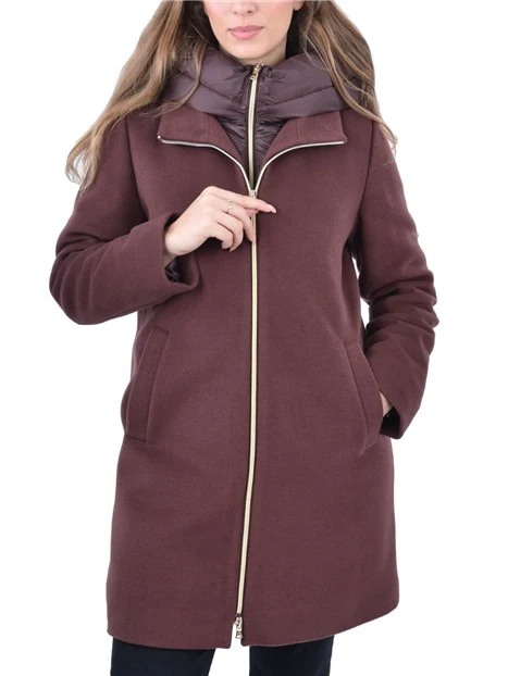 PIUMINO IMBOTTITO PANNO SOFT DONNA BORDEAUX