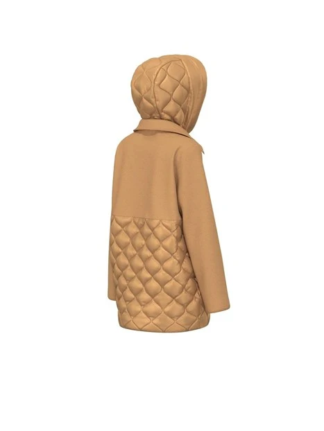CAPPOTTO CORTO IN PANNO SOFT DONNA MARRONE