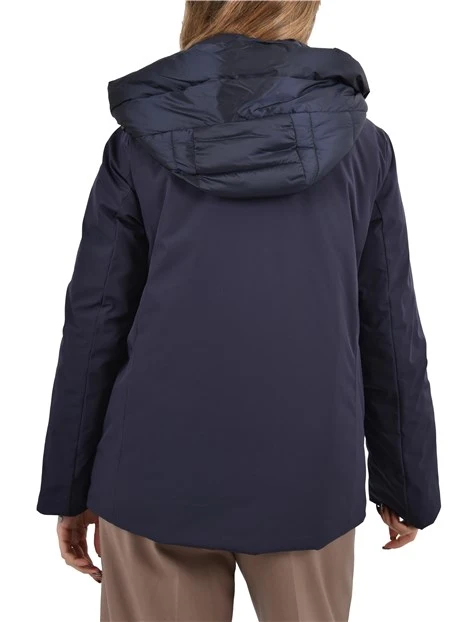 PIUMINO CORTO IMBOTTITO FULL ZIP DONNA  BLU NAVY