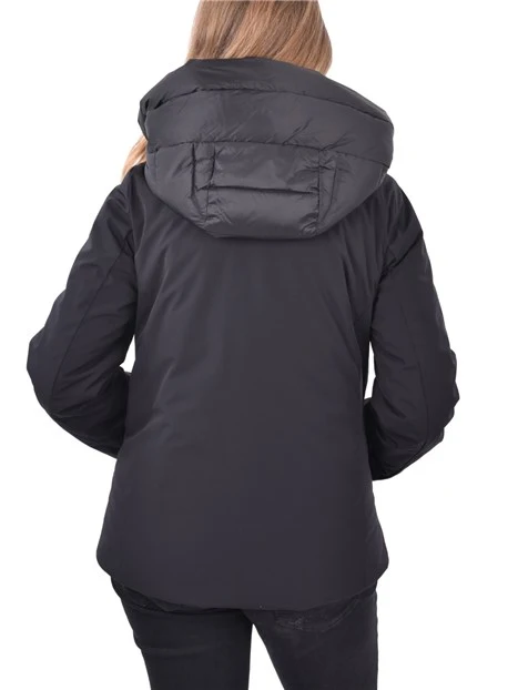 PIUMINO CORTO IMBOTTITO FULL ZIP DONNA NERO