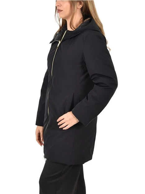 PIUMINO LUNGO REVERSIBILE DONNA NERO