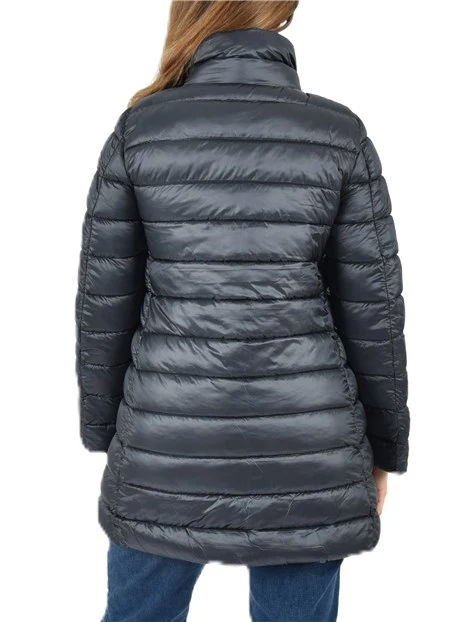 PIUMINO CORTO IMBOTTITO FULL ZIP DONNA ANTRACITE