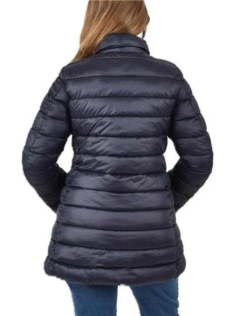 PIUMINO CORTO IMBOTTITO FULL ZIP DONNA BLU
