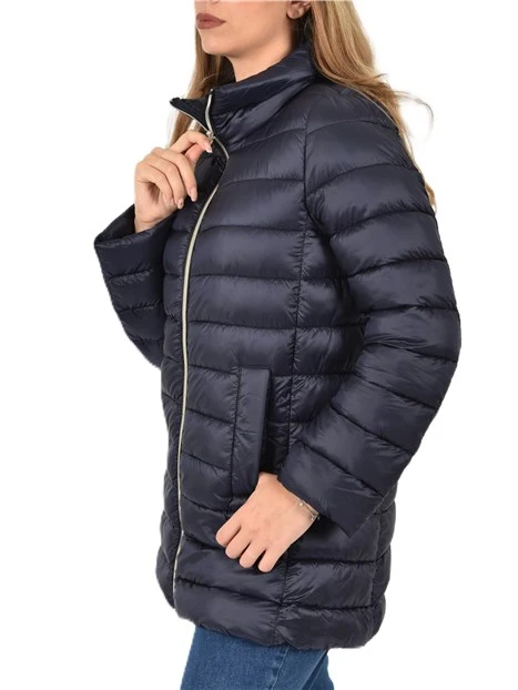 PIUMINO CORTO IMBOTTITO FULL ZIP DONNA BLU