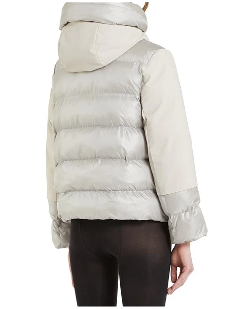 PIUMINO CORTO CON DETTAGLI METALLICI DONNA BEIGE