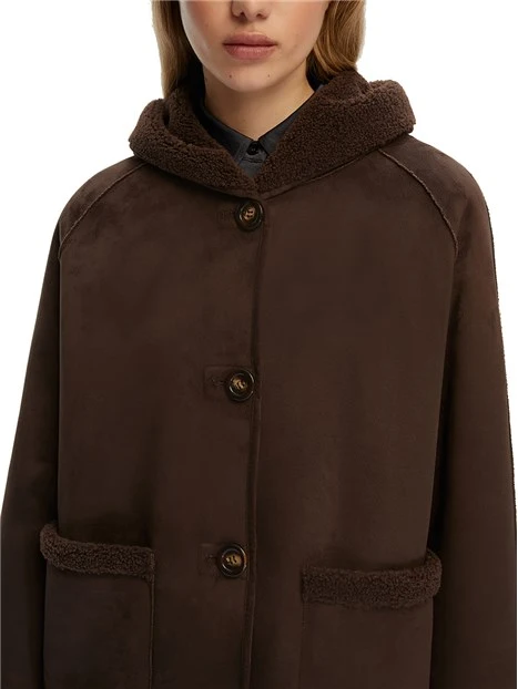 CAPPOTTO ECOCAMOSCIO DONNA MARRONE