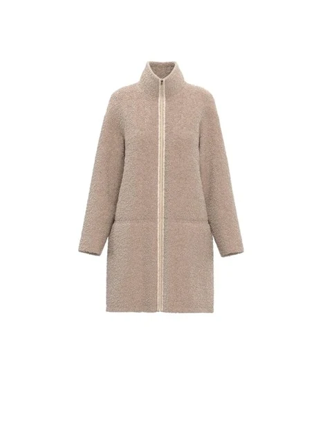 CAPPOTTO LUNGO REVERSIBILE MONOPETTO DONNA BEIGE