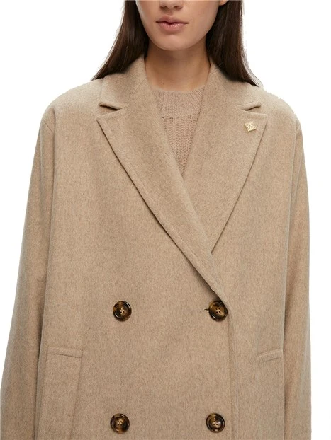 CAPPOTTO IN LANA DONNA BEIGE