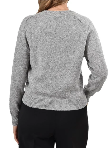 MAGLIA GIROCOLLO IN MISTO LANA DONNA GRIGIO