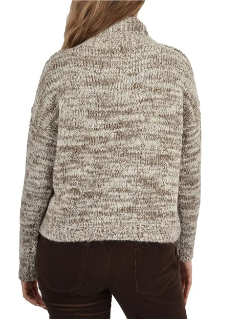 MAGLIA DOLCEVITA IN MISTO MOHAIR E LANA DONNA BEIGE