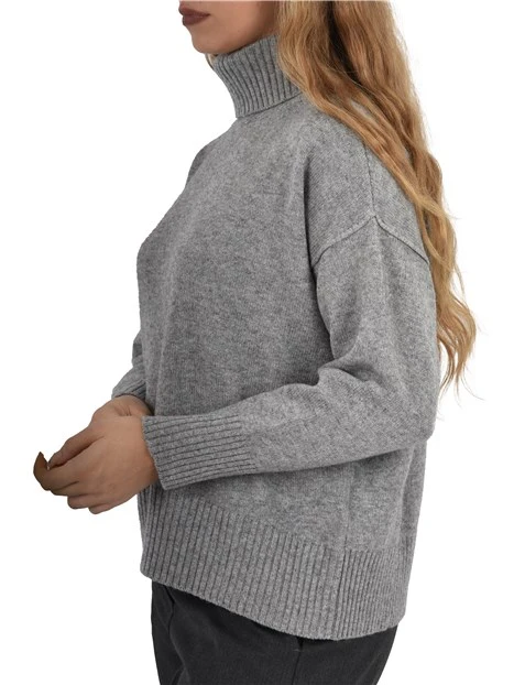 MAGLIA DOLCEVITA MISTO LANA CASHMERE SELCE DONNA GRIGIO