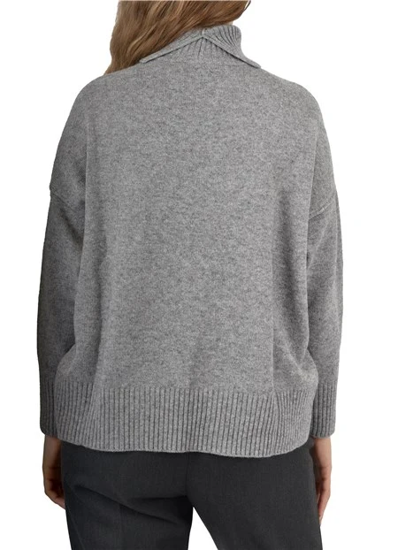 MAGLIA DOLCEVITA MISTO LANA CASHMERE SELCE DONNA GRIGIO