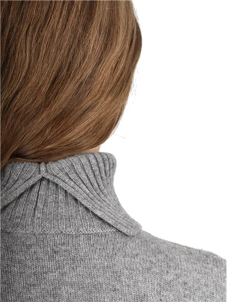 MAGLIA DOLCEVITA MISTO LANA CASHMERE SELCE DONNA GRIGIO