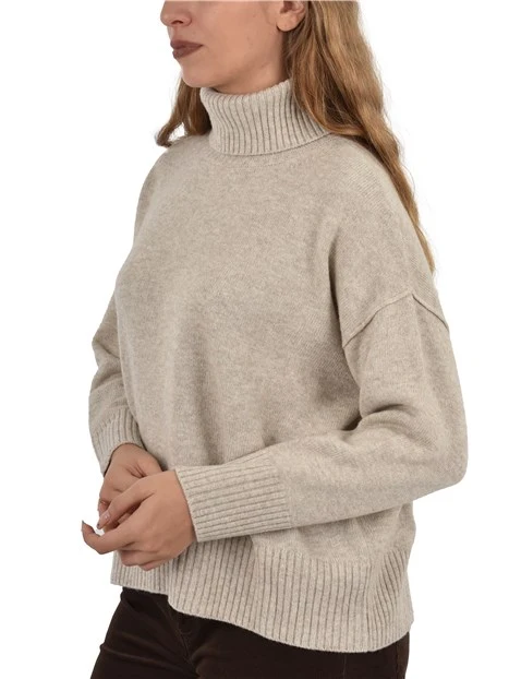 MAGLIA DOLCEVITA MISTO LANA CASHMERE SELCE DONNA BIANCO