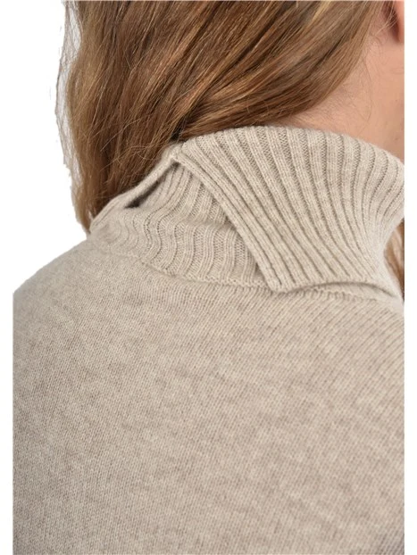 MAGLIA DOLCEVITA MISTO LANA CASHMERE SELCE DONNA BIANCO