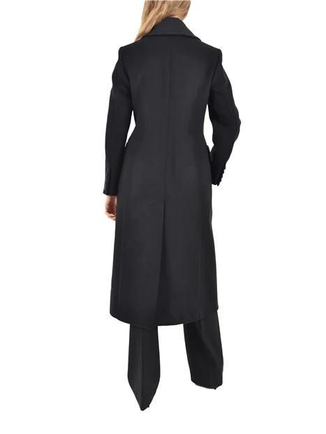 CAPPOTTO LUNGO IN MISTO LANA  DONNA NERO